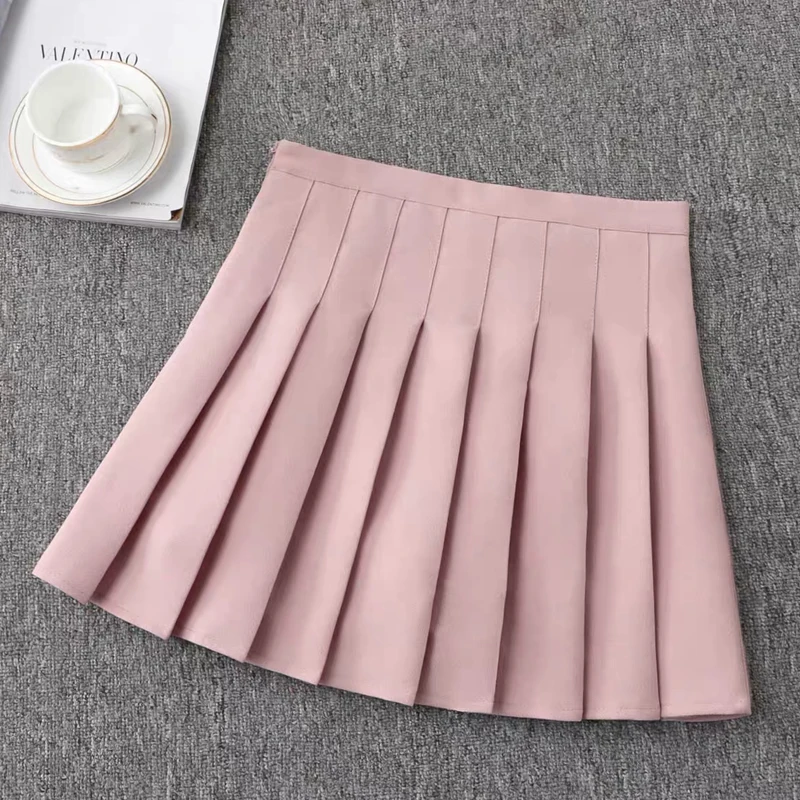 2020 Новое поступление плиссированные юбки для девочек однотонные молодых девушек