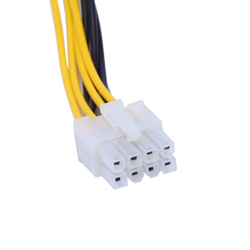 

4-Pin Male To 8-Pin Female CPU Board Power Supply Converter Adapter Cable E56B