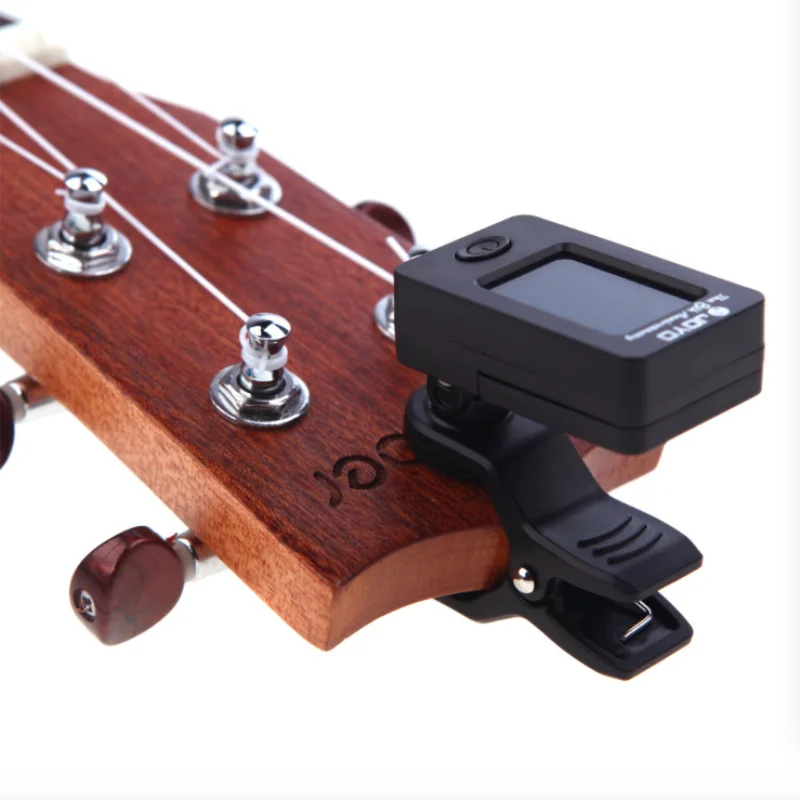 Guitar Tuner Digital Clip-On Tone for Electric Urikri Bass Violin Universal 360 Degree Rotatable Sensitive Built-in Batter | Спорт и