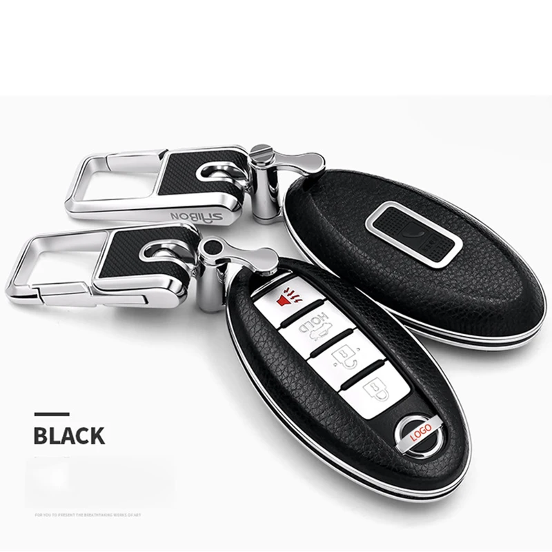 Чехол для автомобильного ключа с Цинковым Сплавом брелок Nissan X Trail 370Z Cube Micra Qashqai Juke