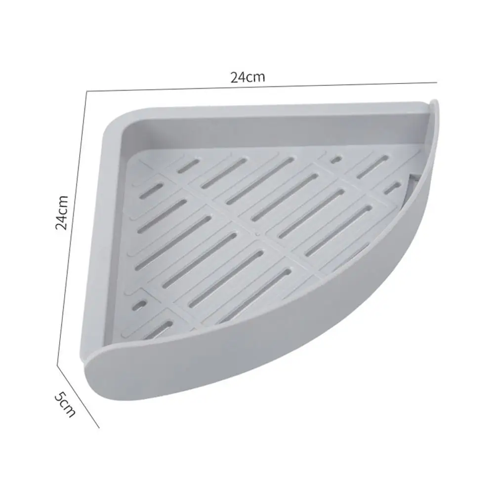 Пластиковая полка органайзер для ванной комнаты угловая с защелкой настенный