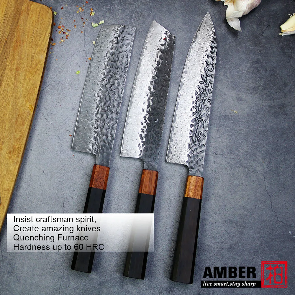 Японский шеф-повар Nakiri с бамбуковой ручкой 8 дюймов 67 слоев | Дом и сад
