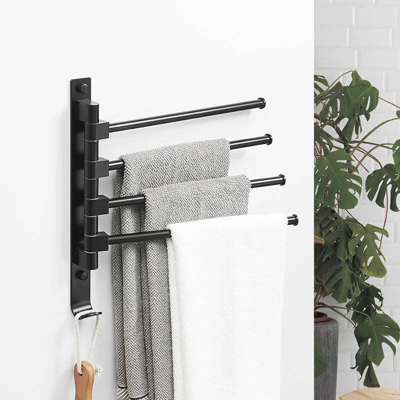 

Towel Holder Rotating Towel Hanger Rack 4-Arm Bathroom Towel Shelf 3-Arm Rotated Bath Towel Organizer Bathroom Accessories