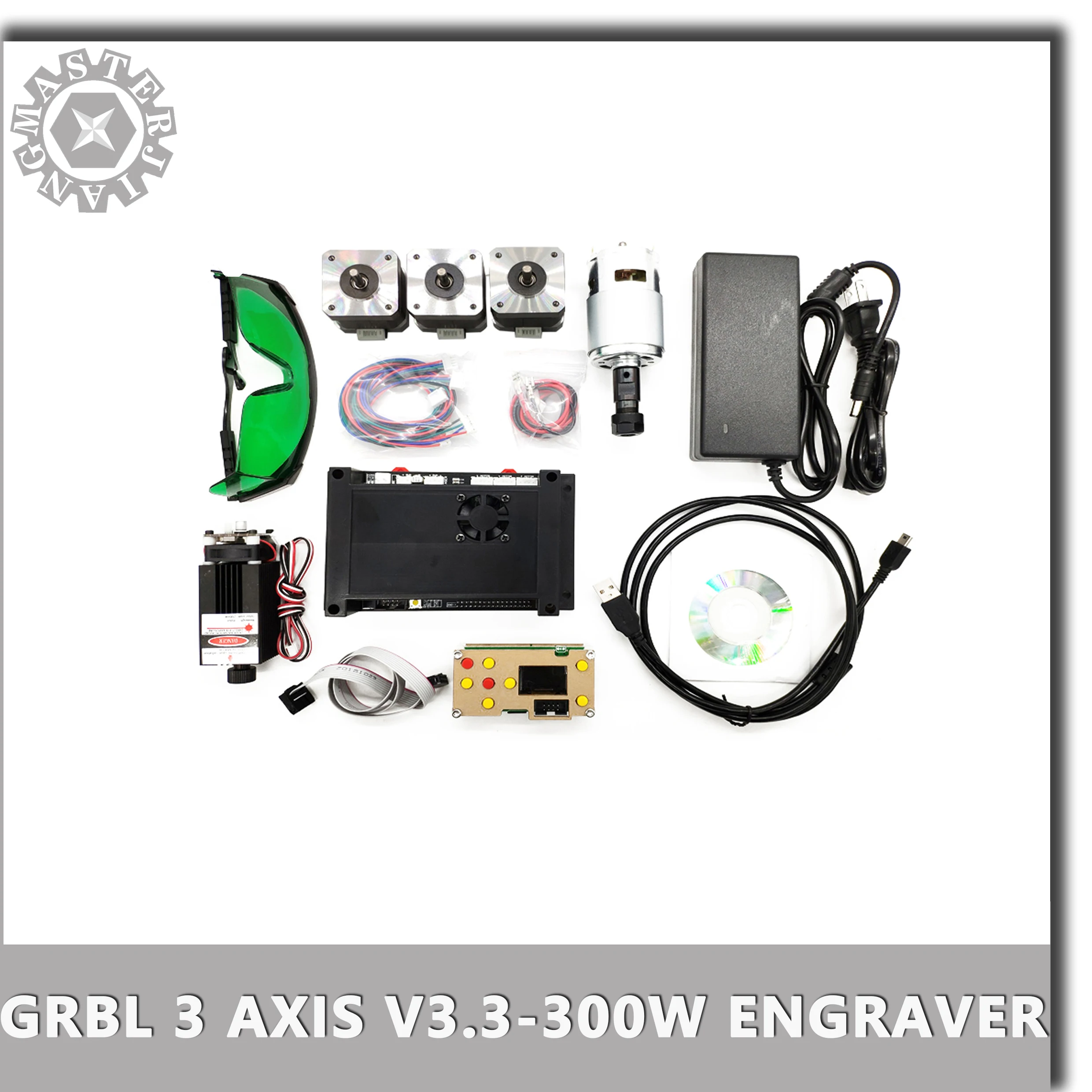 V3.3 300W GRBL лазерная гравировальная машина CNC 3 Осевая система управления автономная