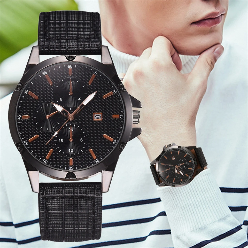 2019 Relogio Masculino часы мужские модные спортивные кожаные Брендовые Часы кварцевые