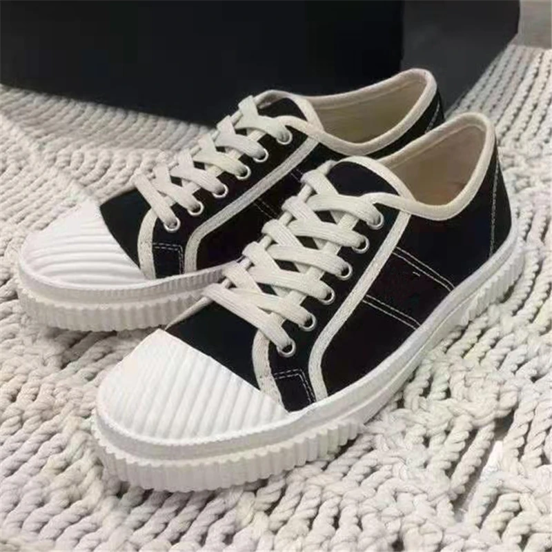 

Luxury Brand Designer Casual Women Canvas Shoes Spring Autumn New Fashion Female Vulcanized Shoes White Retro Laces Ladies Flats