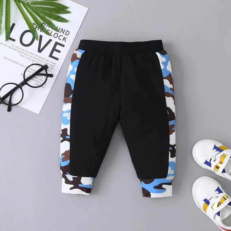 

Autumn Winter Baby Boy Clothes Set Camouflage Print Patchwork Long Sleeve Sweater Tops+trousers Casual Sport Kids Clothes 0-18M