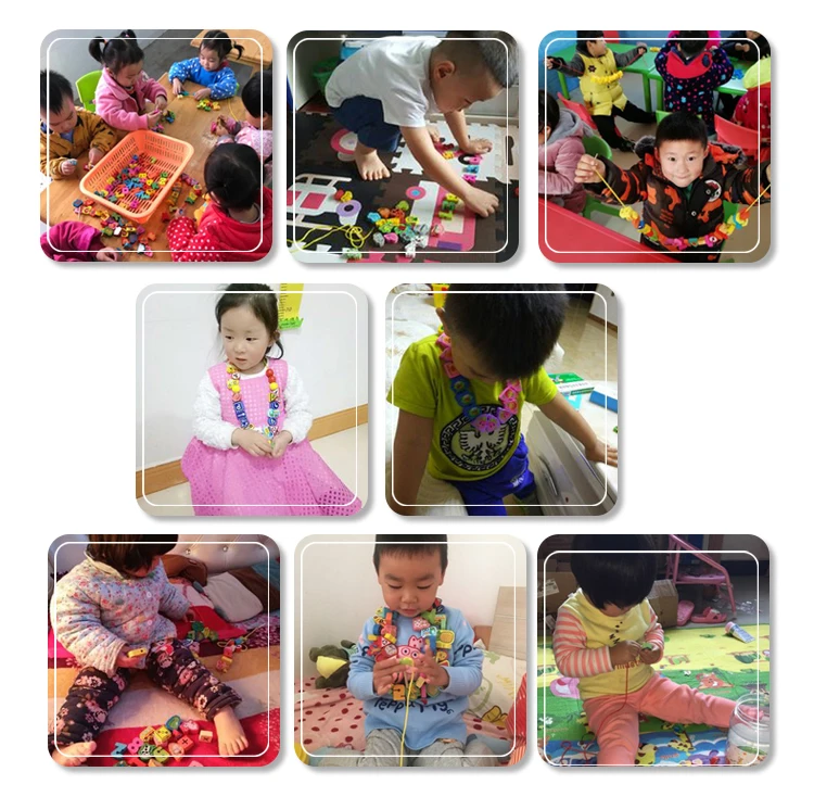 26 шт. деревянные игрушки детские DIY Мультяшные фрукты животные нарезные бусины