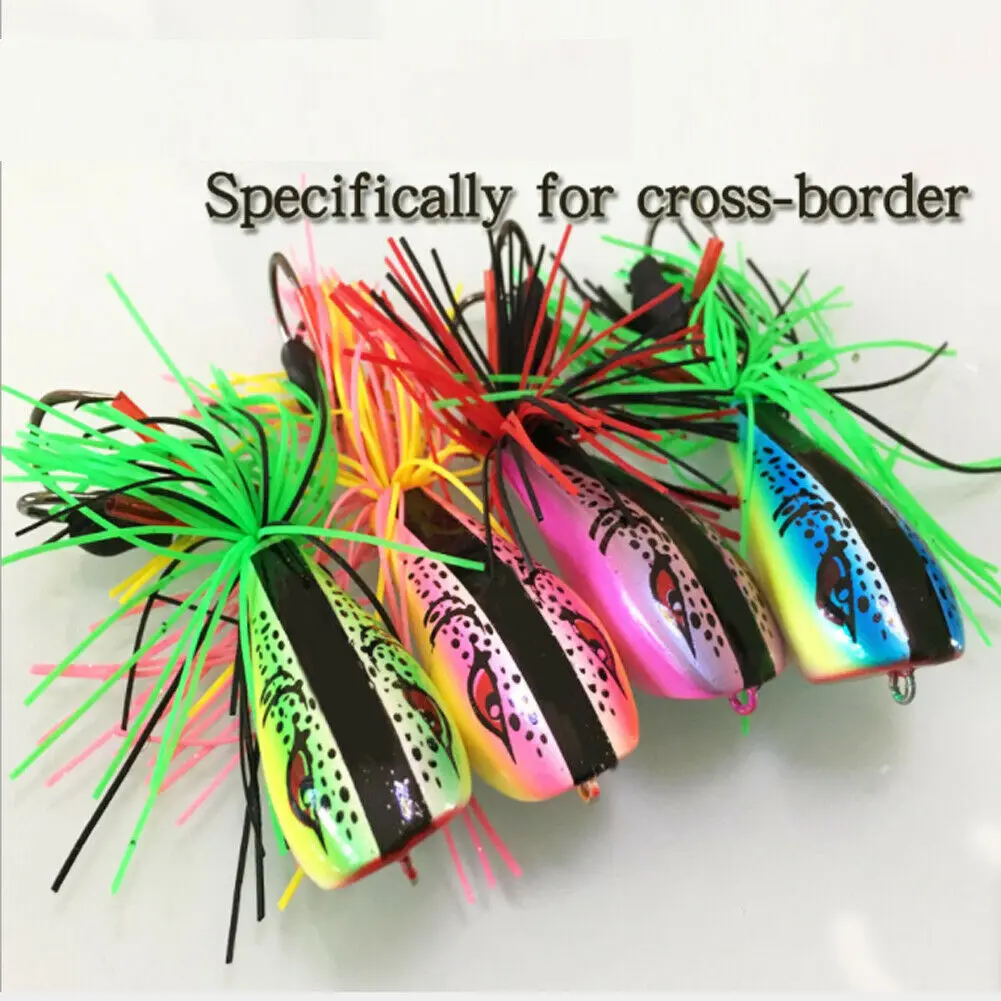 

2 Colors Jumping Lure Topwater Lure 90mm 10g Double Strong Hook Jump Action Fishing Accessories Simulation Frog Snake Head Lure
