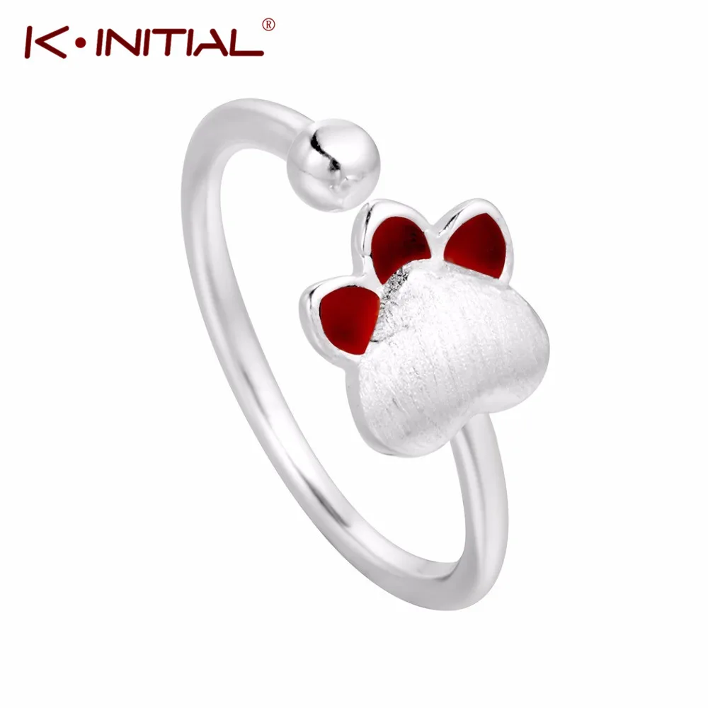 Кольцо Kinitial с принтом лапы питомца кошачьи уши медведя коготь открытые кольца