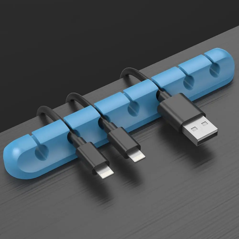 Органайзер для кабеля силиконовый usb-кабель намотка настольный аккуратный