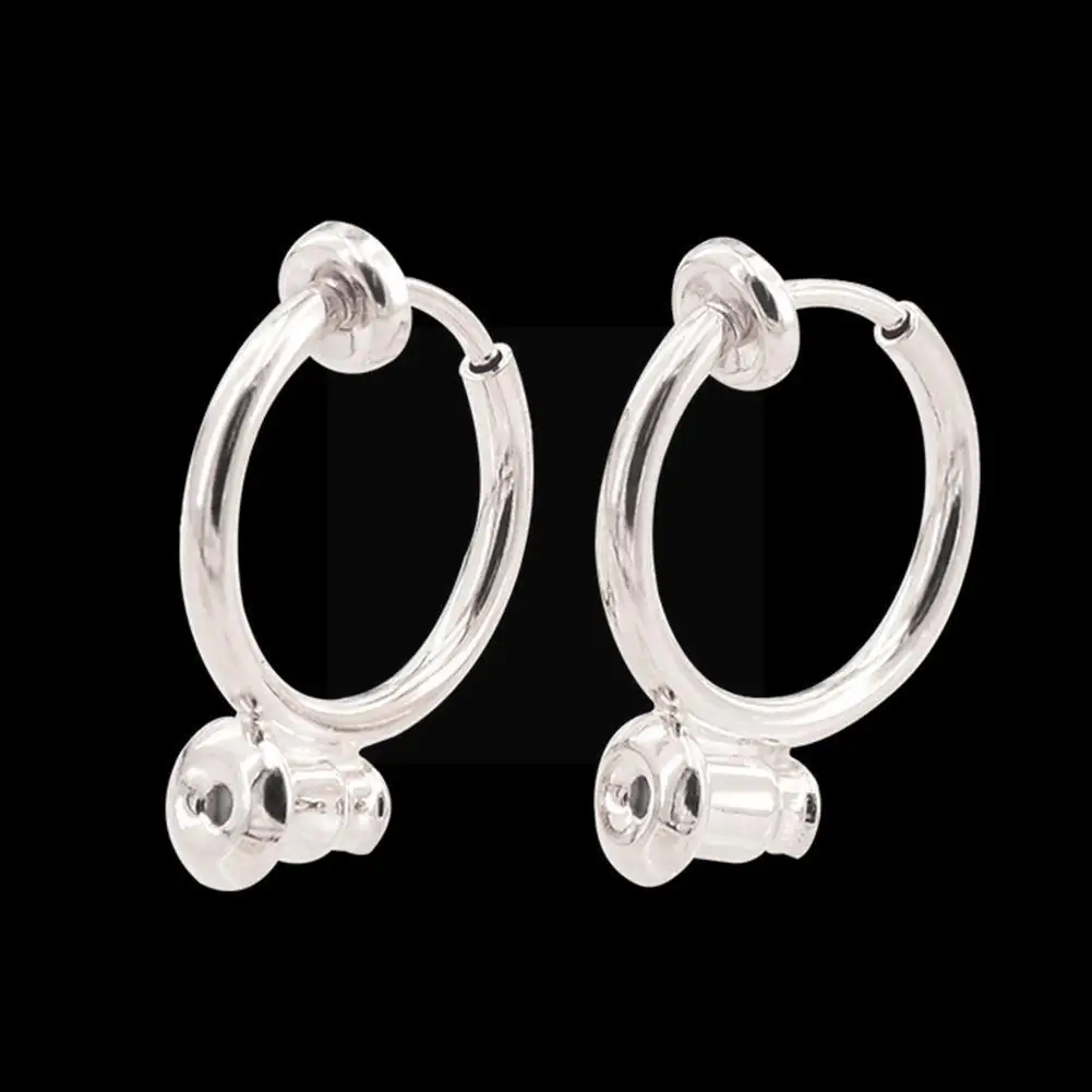 

New Simple Gold Clip On Earring Converters No-pierced Into Alloy Any Clip-on Studs A Turn Diy Color Converters Earring Ear D9v5