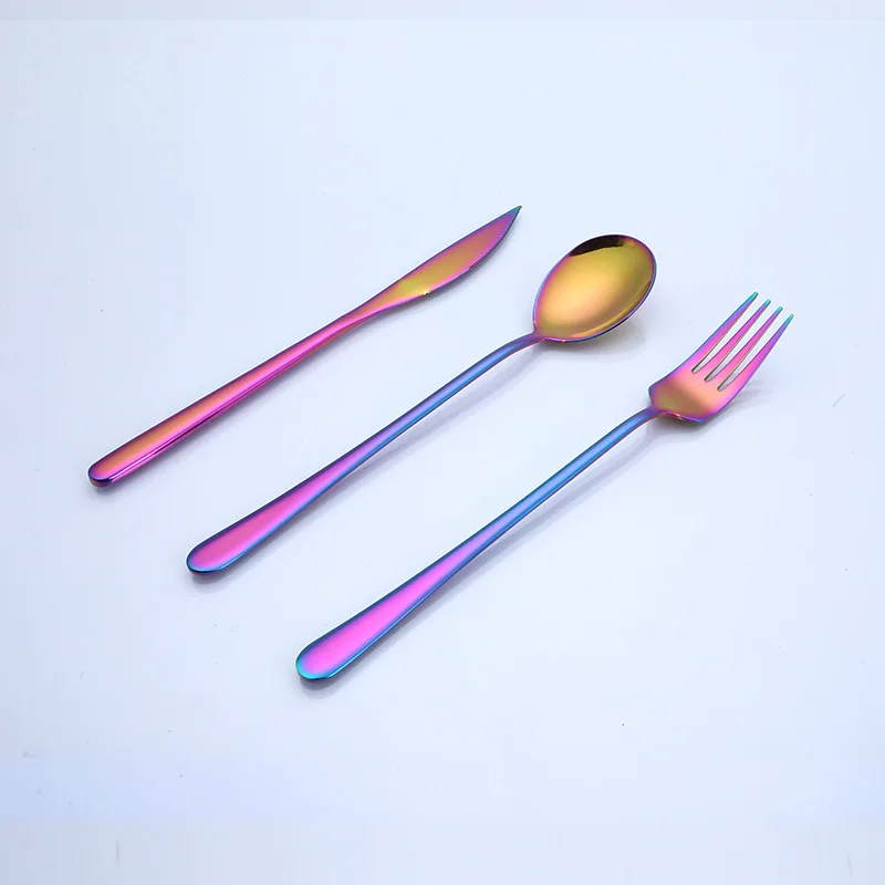 304 Западная Посуда из нержавеющей стали милый нож/вилка/ложка набор столовых