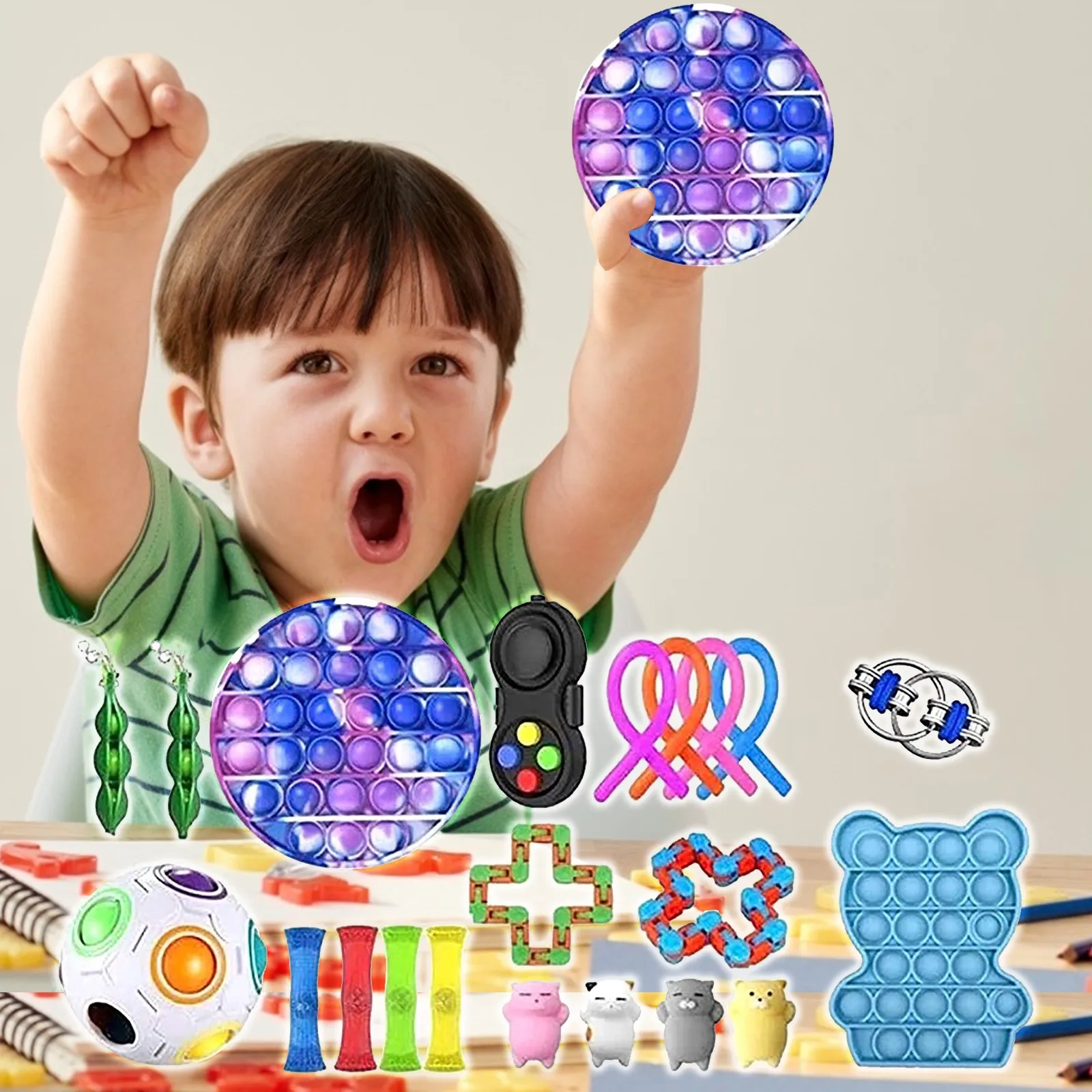 

22 шт., игрушка-Антистресс для детей и взрослых