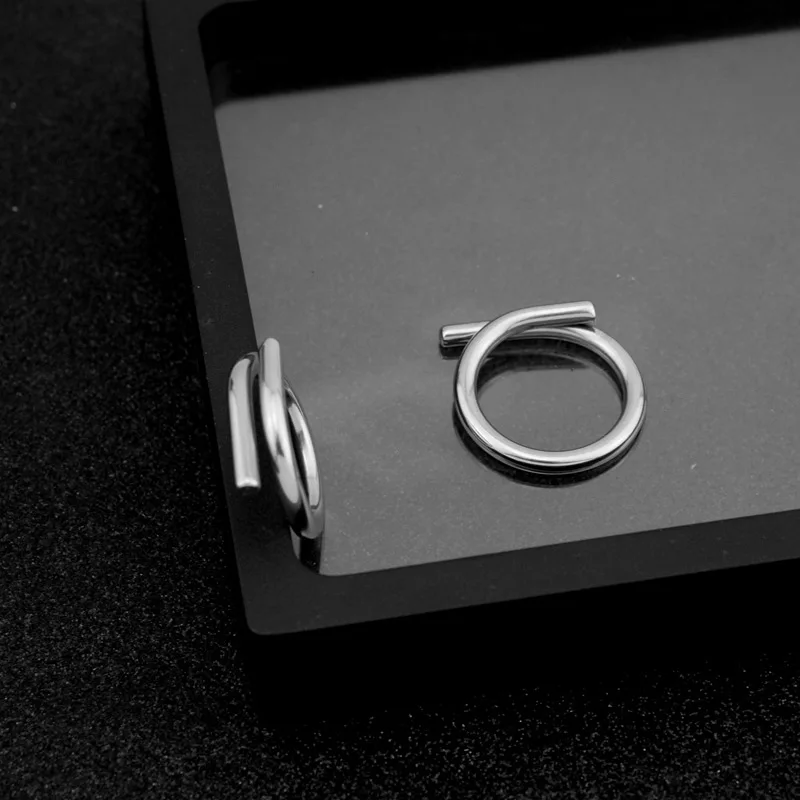 

2021Wire Ring Neutral Personality Cross Ring Manufacturer Supply Stainless Steel Wire Ring Neutral Personality Cross Ring