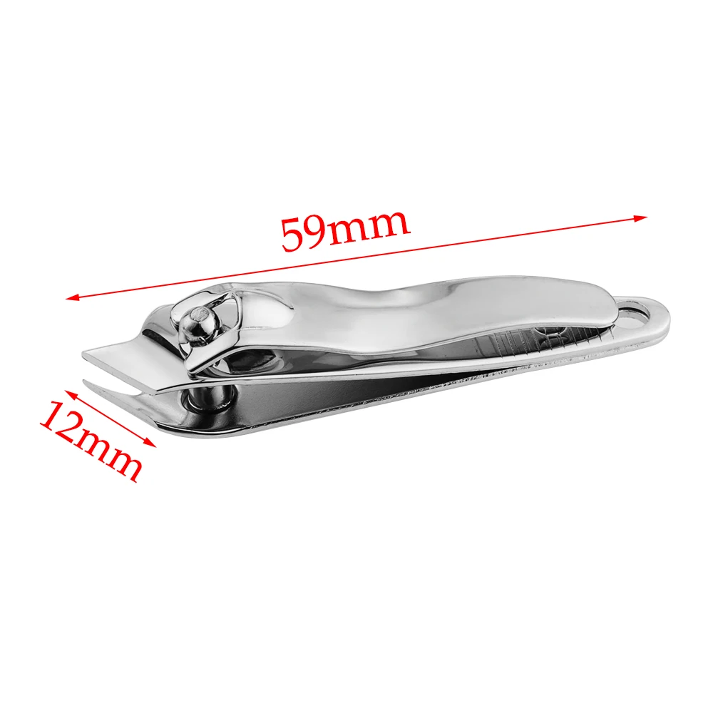 59mm 12mm 1 шт., стальные профессиональные кусачки для маникюра, резак, большой углеродный триммер для маникюра, высокое качество, острый носок, машинка для стрижки ногтей с зажимом - Цвет: 59mm 12mm