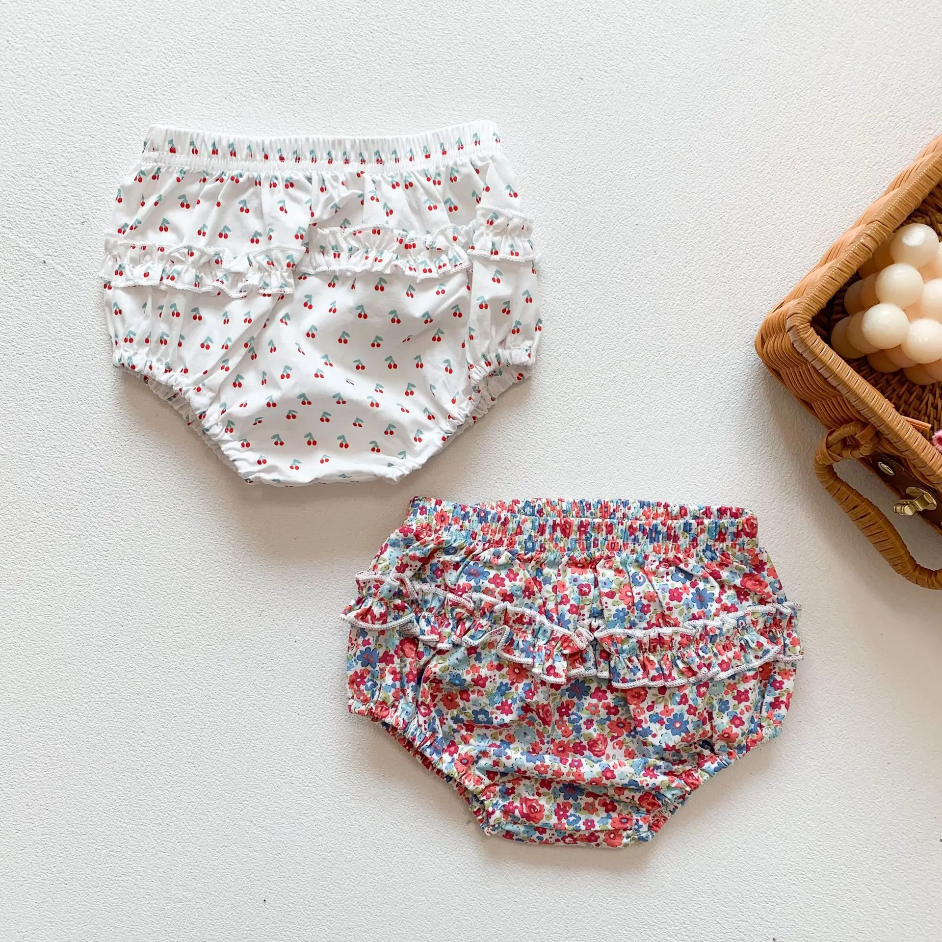 

Baby Girls Clothes Set 2021 New Flower /cherry Short Sleeve T-shirt + Shorts Summer Newborn Cotton Fashion Girl Clothing Suit