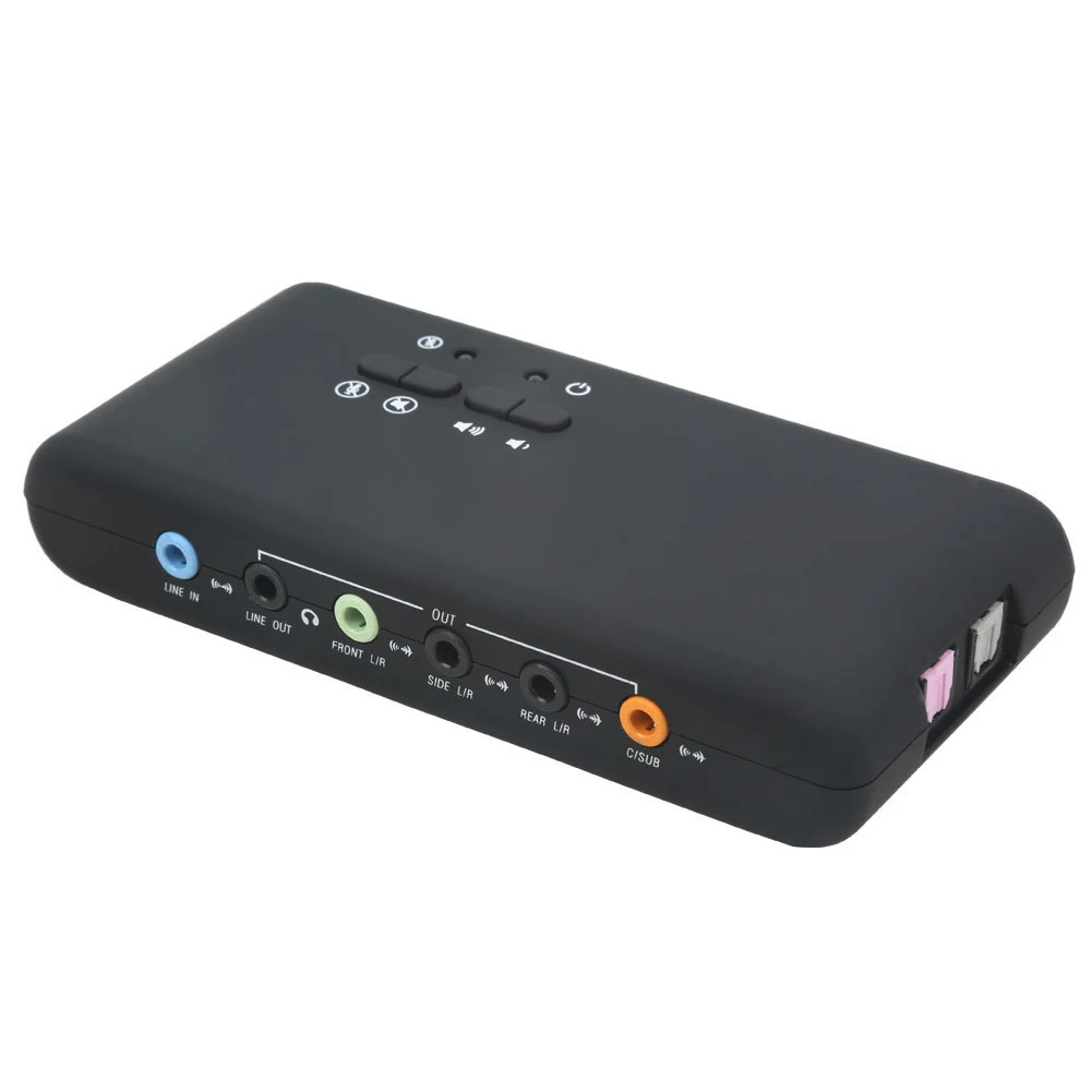 

Digital Dynamic 7.1 Channel Sound Card USB Interface Stereo 3D Audio Optical Fiber Playback External Recording Surround Sound