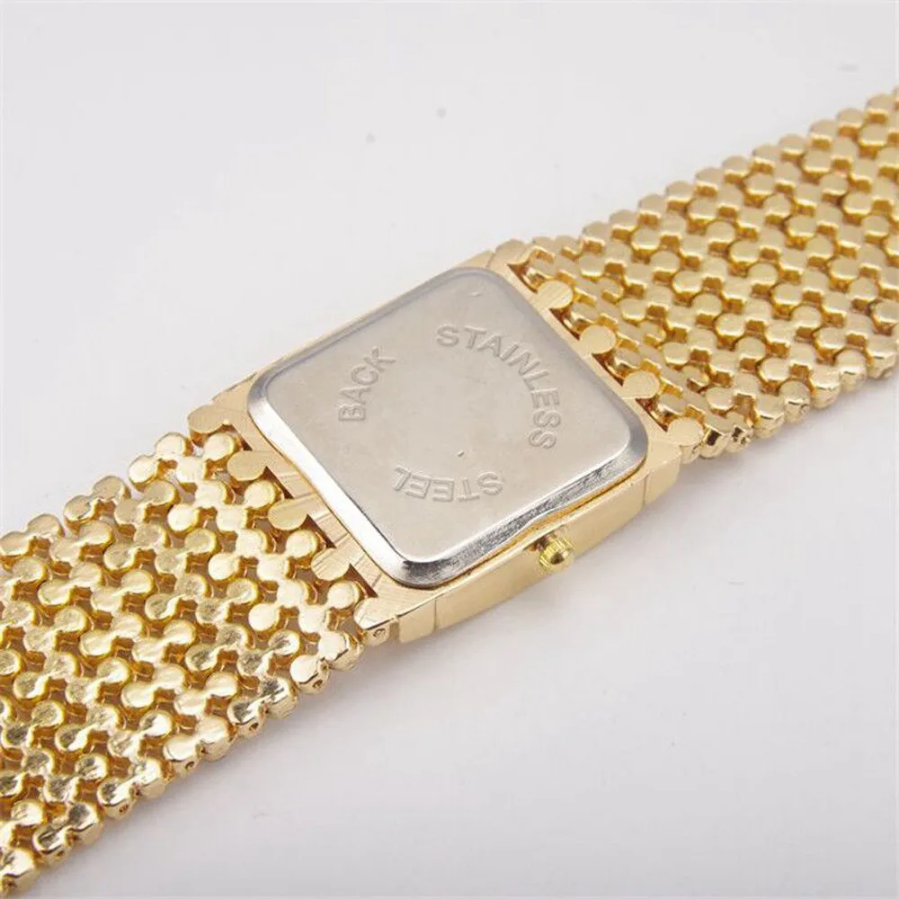 Розовое золото серебро женские часы Кристалл нержавеющая сталь кварцевые модные