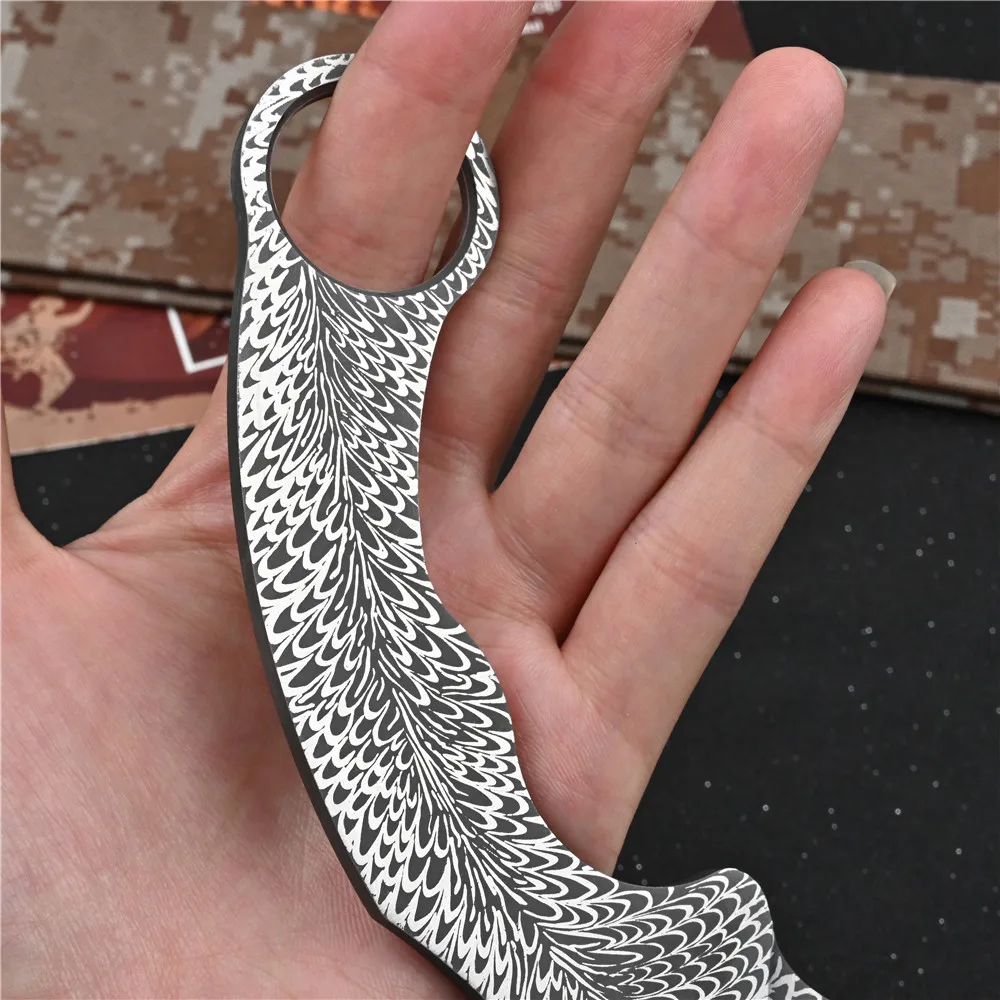 Керамбит тренировочный нож cs go с фиксированным лезвием для самообороны оружие