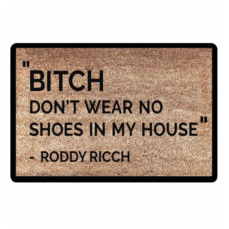 Забавный напольный коврик Roddy Ricch не носите обувь в моем доме для входной двери