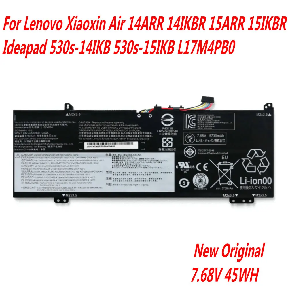 Новый L17C4PB0 L17M4PB0 аккумулятор для ноутбука Lenovo Flex 6-14IKB 14ARR IdeaPad 530S-14ARR 15IKB Ideapad Yoga 530-14ARR