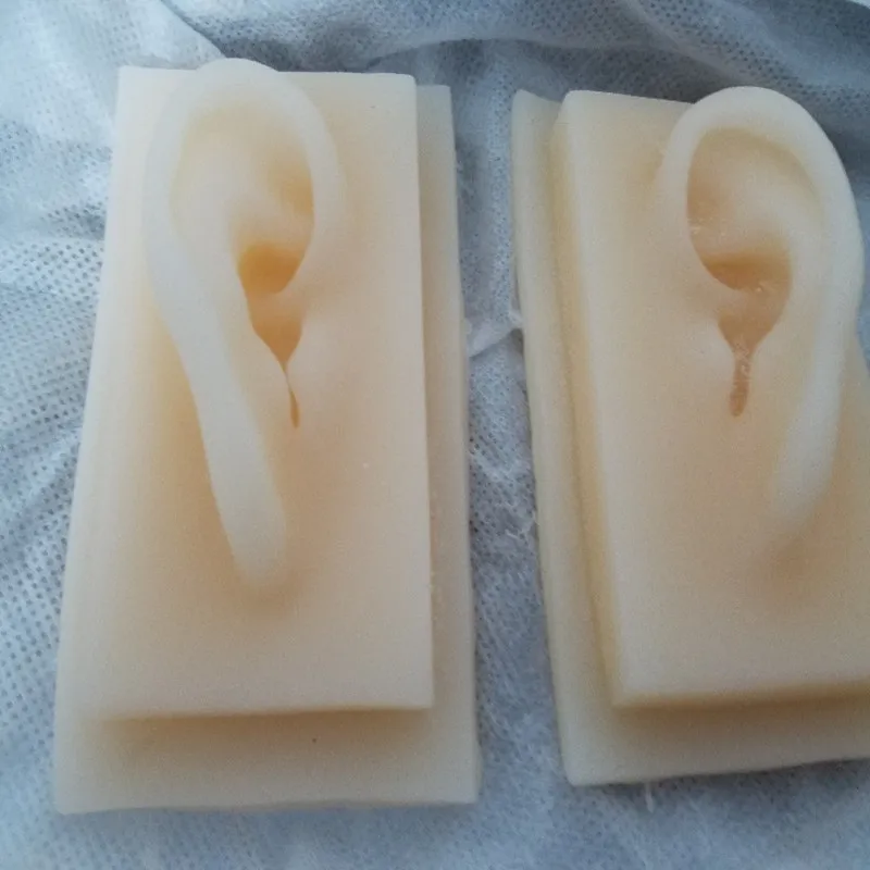 1 пара 1:1 моделей ушей из мягкого силикона для имитации акупунктурные