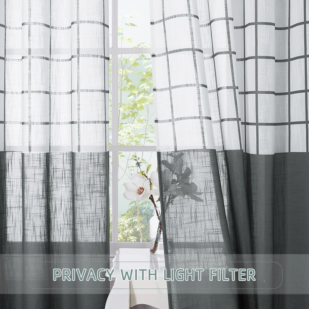 1 шт. шторы в клетку для гостиной спальни окон офиса|Занавески| |