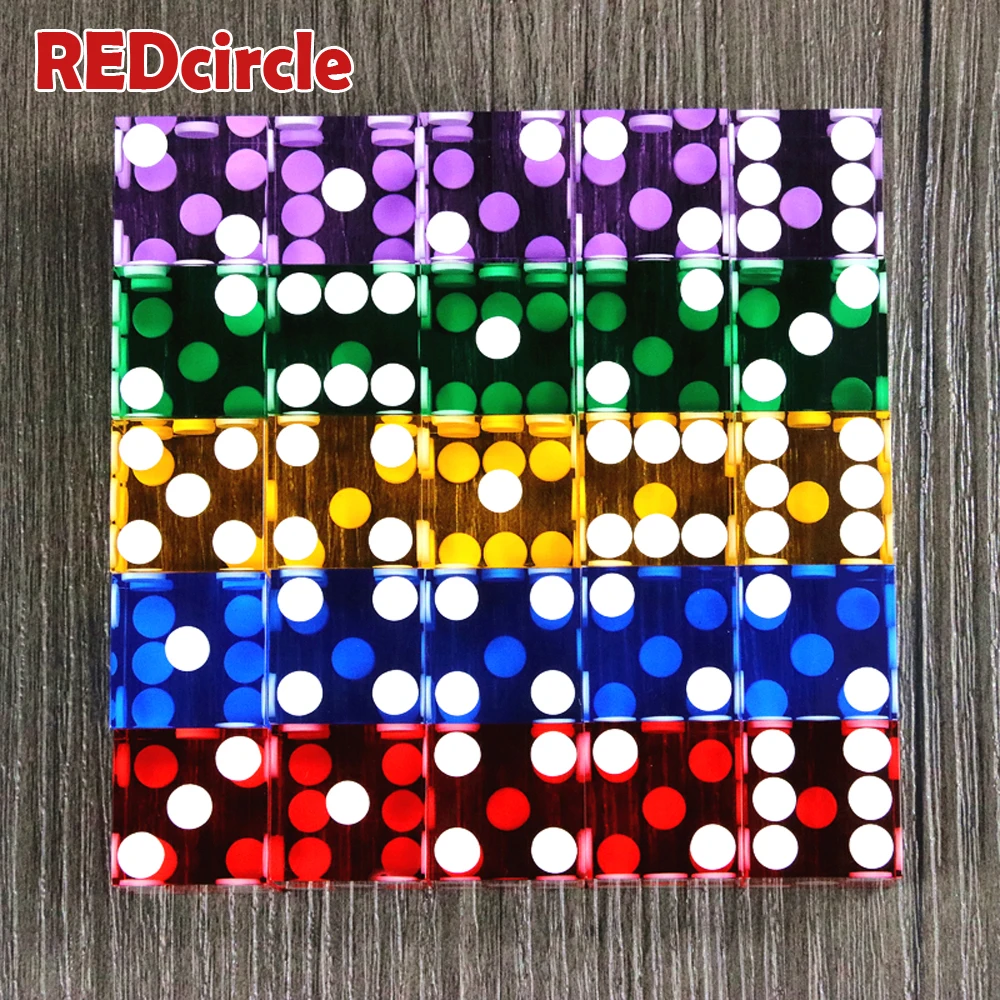 Поп Прозрачный Candy D6 кости казино с краями бритвы и соответствующие серийные