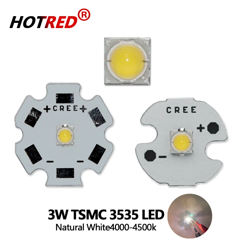 Светодиодные диодные бусины высокой мощности XPE 1 Вт 3 Вт 100 SMD, нейтральный белый 3535 K, замена XPE2 XPG2 для прожсветильник Тора «сделай сам», 4500 шт.