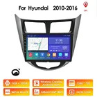 Автомобильный проигрыватель с радио и GPS Автомобильный мультимедийный, Android 10, для Hyundai Solaris Accent Verna 2011, 2012, 2013, 2014, 2015, 2016