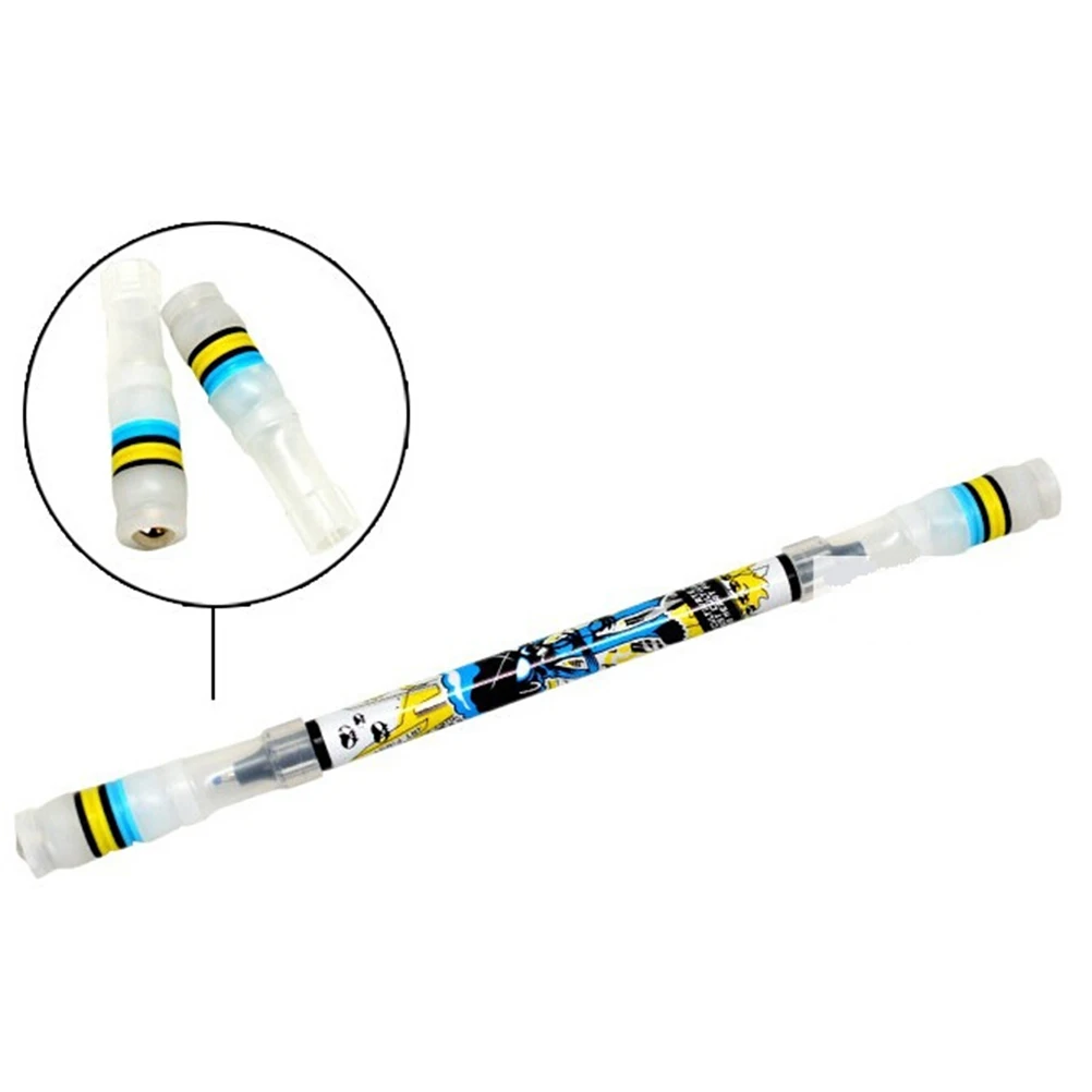 

1PC Cool Spinning Pen Rotating Gaming Ballpoint Pen Non Slip Coated Spin Rolling Pen Blue Ink Refill Matting Finger Playing Pen