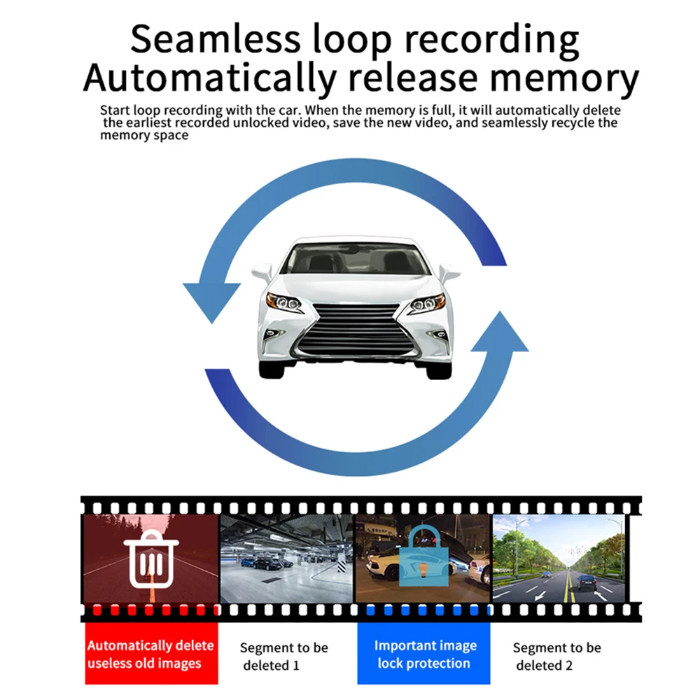 HD 1080P Видеорегистраторы для автомобилей Камера запись 4 &quotцифрового видео