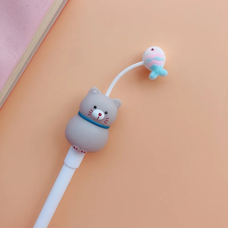 2 шт. гелевые ручки Мягкое Животное черный цветной гель-чернильные для написания