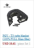 PQY- Полный титан T3 турбо одеяло Турбо тепловой щит подходит: t2 t25 t28 gt28 gt30 gt35 и большинство t3 турбо PQY-TBF03
