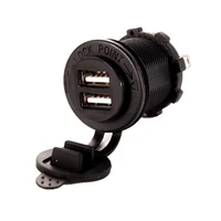 motorcycle dual usb charger socket universal usb charging adapter outlet 2 1a panel for mobile phone moto accessories