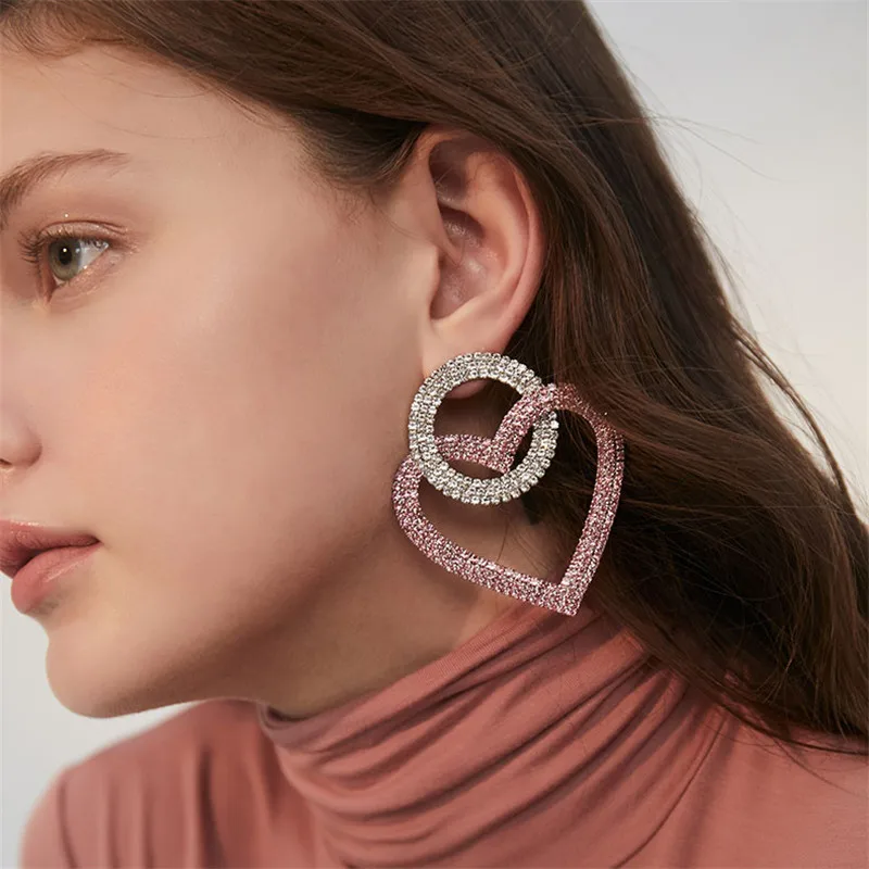 Роскошные простые розовые блестящие с украшением в виде кристаллов женские