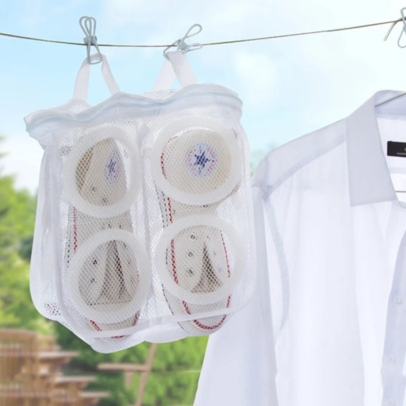 

1pcs Shoes Washing Hanging Bag Dry Sneaker Mesh Laundry Bags Home Using Clothes Washing Net Bag Shoes Protect Wash Bag