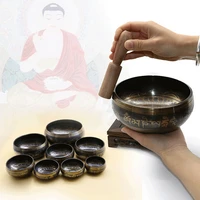 tibetan singing bowl himalayan buddhist yoga meditation percussion copper sound therapy nepal handmade singing bowl gift