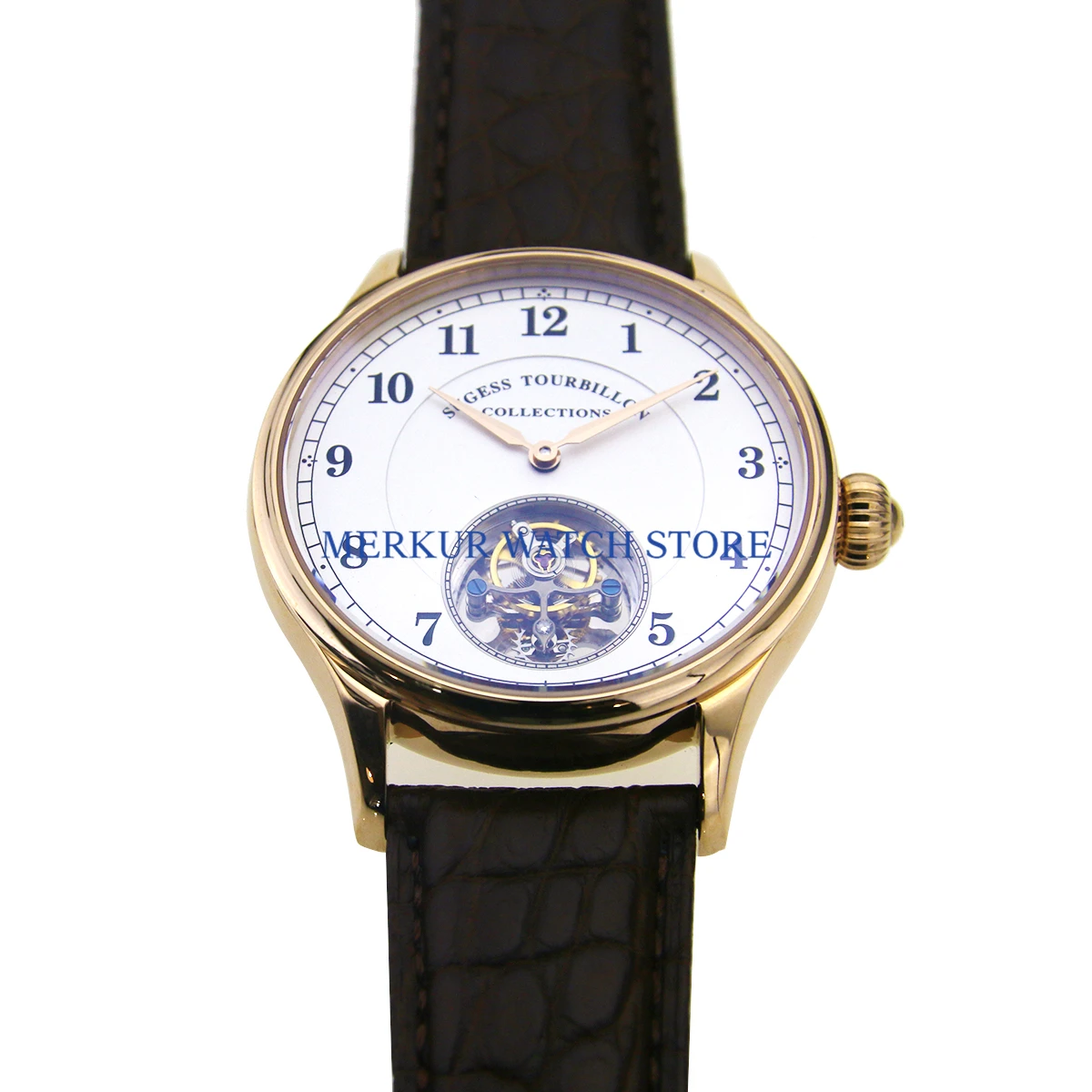 Sugess мужские часы летающие механические чайки ST8000 Tourbillon движение Skelenton роскошное платье позолоченный белый циферблат