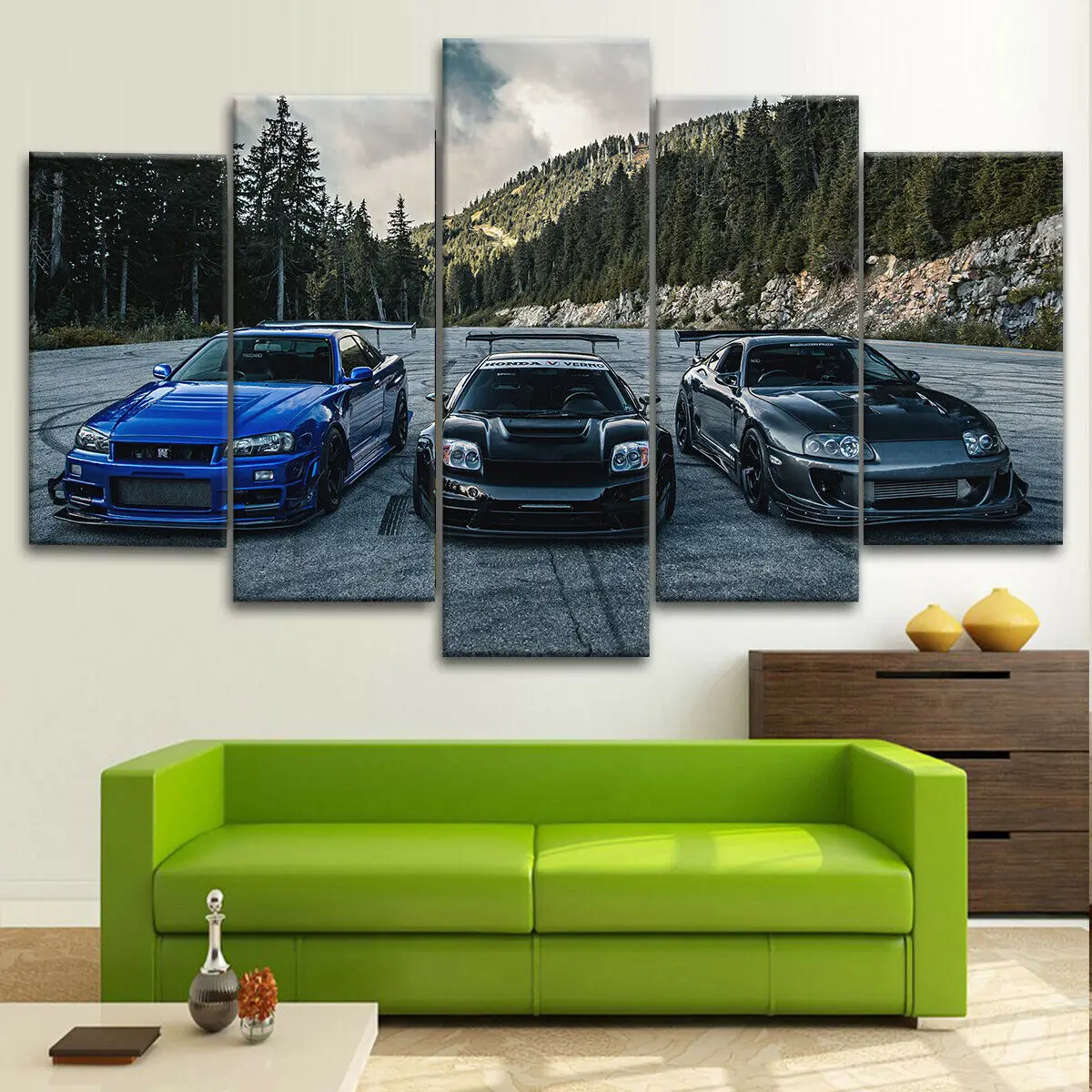 Холст без рамки 5 шт. JDM Supra Nissan Skyline NSX автомобильные настенные художественные