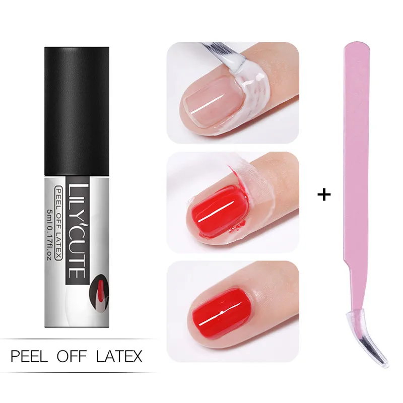 5 ml curved LILYCUTE 5 мл гель для ногтей жидкая лента отшелушивается от белого цвета без запаха быстрая сушка гель для ухода за кожей края ногтей Полировочный для ногтей, Маникюрный Инструмент - Цвет: 5 ml curved