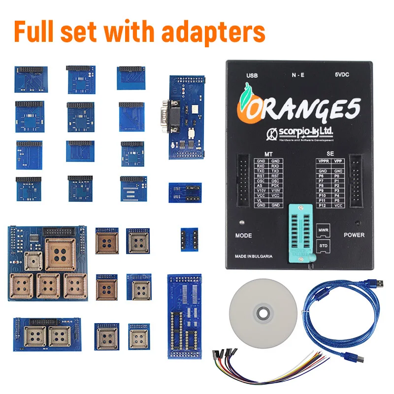 orange5 full set Orange5 программатор полный набор OEM оранжевый 5 программатор с полным адаптером и аппаратное обеспечение устройства+ Расширенная функция - Цвет: orange5 full set