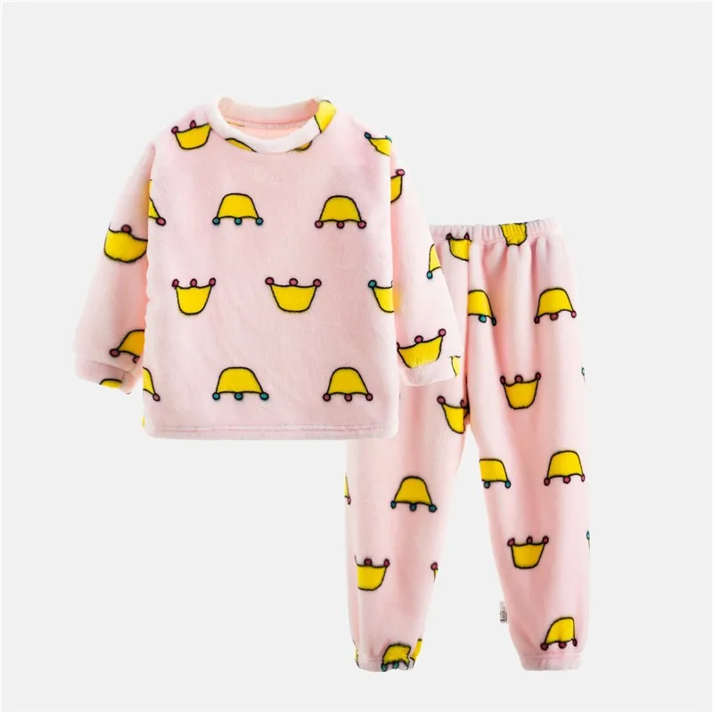 

Baby Boys And Girls Long Sleeve Pajamas Sets Children's Autumn Winter Sleepwear Toddler Homewear Infantil Flannel Nightwear