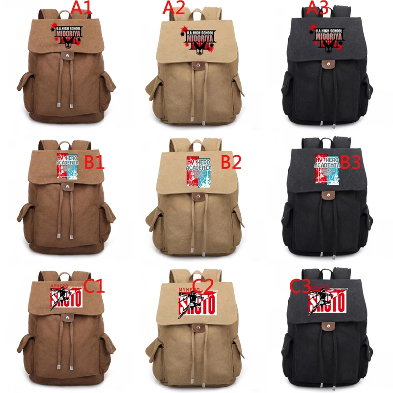 Холщовый Рюкзак на шнурке с героями мультфильмов моя геройская академия