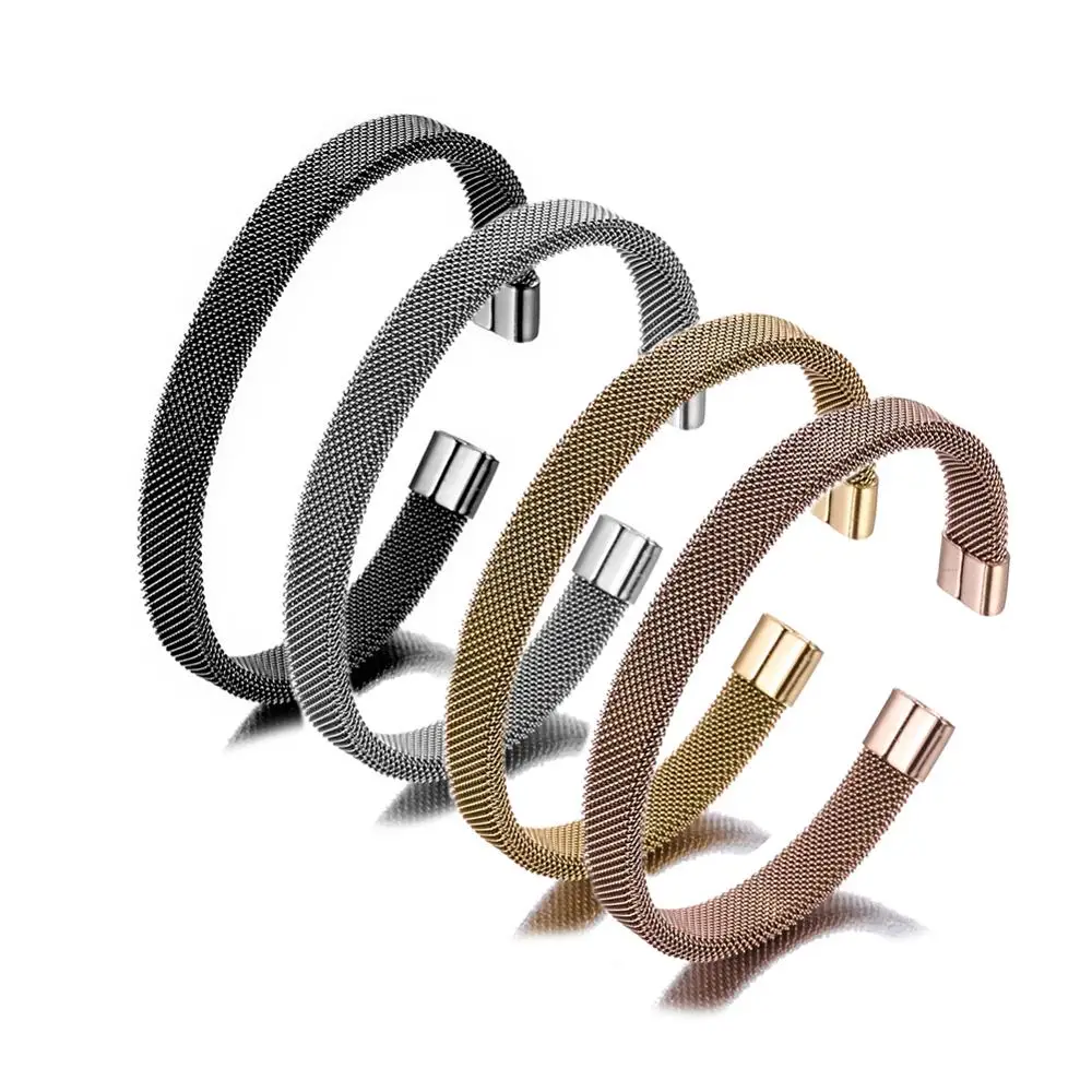 Модный романтичный женский Браслет манжета из нержавеющей стали 316L