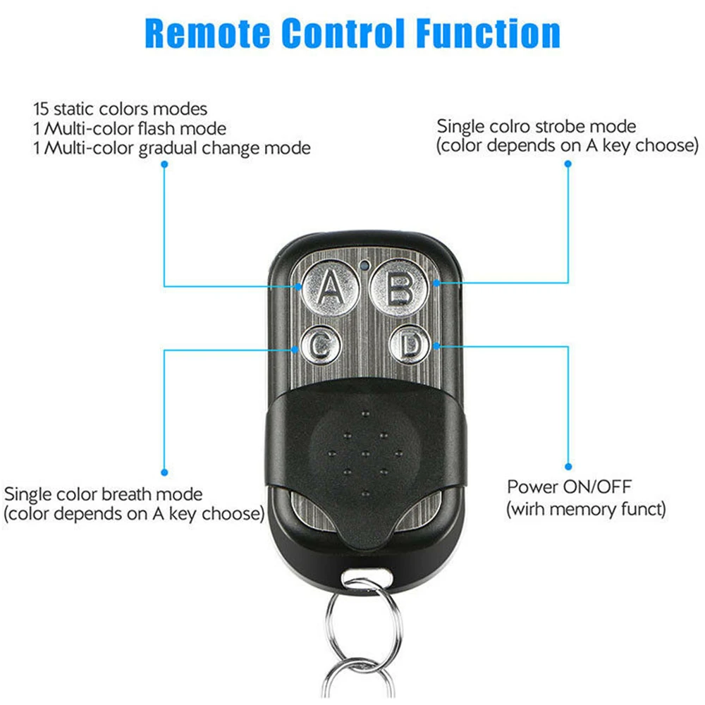 Светодиодный неоновый светильник для мотоцикла 12 шт. 15 цветов RGB пульт