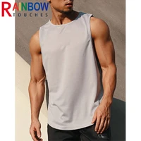 rainbowtouches vest mens 2021 new solid color quick drying vest men running fitness leisure breathable sports top