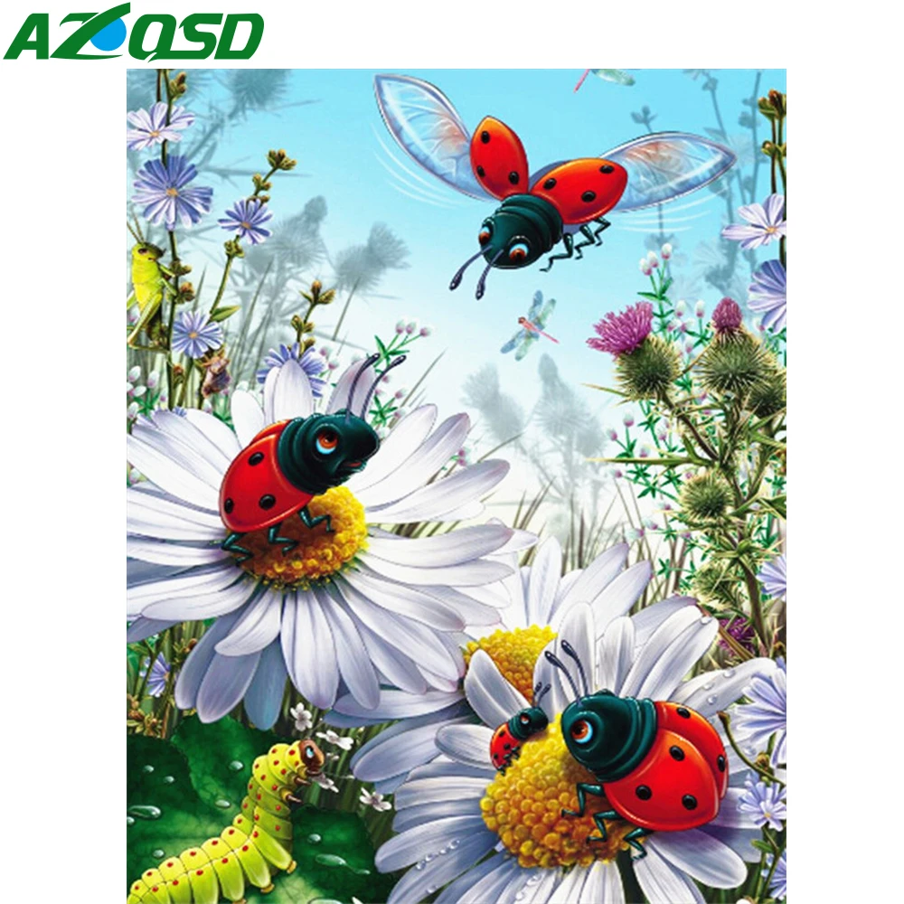 AZQSD 5D Алмазная картина вышивка цветы полная площадь Алмазный украшение мозаика