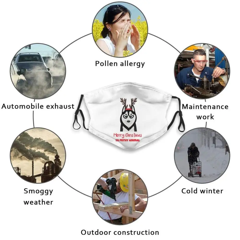 

Merry Christmas Ya Filthy Animal Funny Print Reusable Pm2.5 Filter Face Mask Home Alone Merry Christmas Christmas Merry
